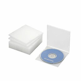 エレコム Blu-ray/DVD/CDケース(スリム/PP/1枚収納) CCD-JPCS10CR【送料無料】