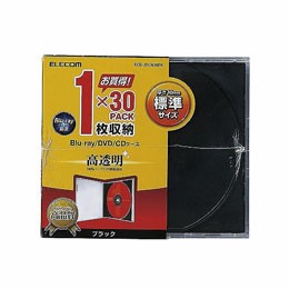 エレコム Blu-ray/DVD/CDケース(標準/PS/1枚収納) CCD-JSCN30BK