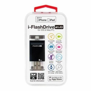 Photofast i-FlashDrive EVO for iOS&Mac/PC Apple社認定 LightningUSBメモリー 8GB IFDEVO8GB【送料無料】