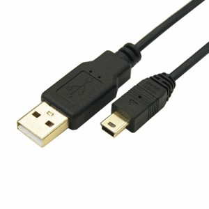 変換名人 極細USBケーブルAオス-miniオス1.8m USB2A-M5/CA180