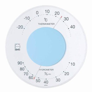 EMPEX 温度・湿度計 セレナ 温度・湿度計 壁掛用 LV-4306 ライトブルー【送料無料】