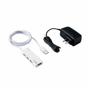 エレコム USB2.0ハブ(ACアダプタ付) U2H-AN4SWH【送料無料】