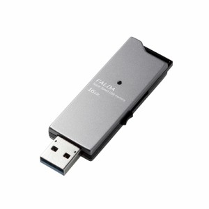 エレコム USBメモリー/USB3.0対応/スライド式/高速/DAU/16GB/ブラック MF-DAU3016GBK【送料無料】