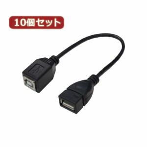 変換名人 【10個セット】 USBケーブル20 A(メス) to B(メス) USBAB/BB20X10 パソコン パソコン周辺機器 変換名人【送料無料】