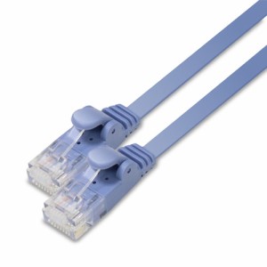 エレコム LANケーブル CAT6 フラット 10m ブルー LD-GF2 BU10(代引不可)