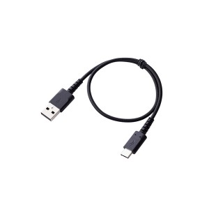 エレコム スマートフォン用USBケーブル/USB(A-C)/認証品/高耐久/0.3m/ブラック MPA-ACS03NBK(代引不可)