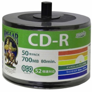 HI DISC CD-R 700MB 50枚エコパック データ用 52倍速対応 白ワイドプリンタブル 詰め替え用エコパック HDCR80GP50SB2(代引不可)