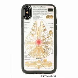 STAR WARS スター ウォーズ グッズコレクション FLASH M-FALCON 基板アート iPhone Xケース 白 F10W スマートフォン タブレット(代引不可