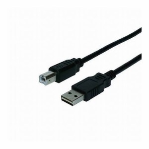 ミヨシ USBケーブル両面挿し 黒 5m USB-R50/BK(代引不可)