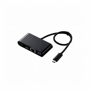 エレコム Type-Cドッキングステーション PD対応 充電用Type-C1ポート USB(3.1)1ポート HDMI1ポート LANポート 30cmケーブル ブラック DST