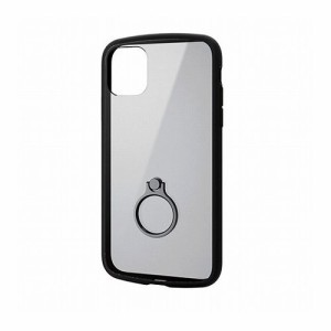 エレコム iPhone 11 TOUGH SLIM LITE フレームカラー リング付 ブラック PM-A19CTSLFCRBK(代引不可)【送料無料】