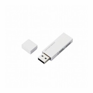 エレコム USBメモリー/USB2.0対応/セキュリティ機能対応/64GB/ホワイト MF-MSU2B64GWH(代引不可)