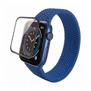 エレコム Apple Watch 44mm/フルカバーフィルム/ガラス/セラミックコート/フレーム付き/ブラック AW-20MFLGFCRBK(代引不可)【送料無料】