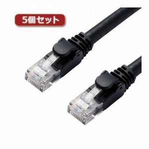 5個セットエレコム LANケーブル/CAT6A/スタンダード/10m/ブラック LD-GPA/BK10X5(代引不可)【送料無料】