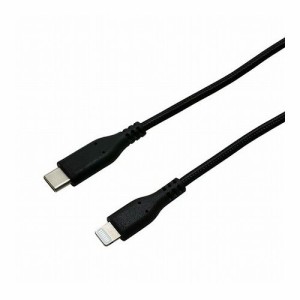 ミヨシ 高耐久Lightning-USB Type-Cケーブル 1.2m ブラック SCL-T12N/BK(代引不可)【送料無料】