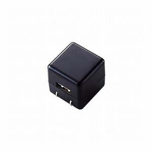 エレコム オーディオ用AC充電器/CUBE/1A出力/USB1ポート/ブラック AVA-ACUAN007BK(代引不可)【送料無料】