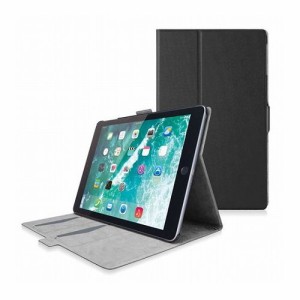 エレコム 9.7インチ iPad 2018年モデル&2017年モデル フラップカバー ソフトレザー フリーアングル スリープ対応 ブラック TB-A18RWVFUBK