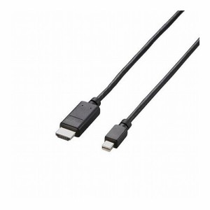 エレコム Mini DisplayPort-HDMI変換ケーブル/2m/ブラック AD-MDPHDMI20BK(代引不可)【送料無料】