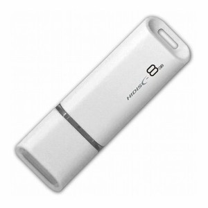 HIDISC USB 2.0 フラッシュドライブ 8GB 白 キャップ式 HDUF113C8G2(代引不可)