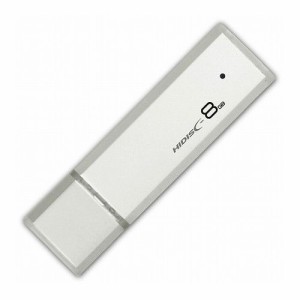 HIDISC USB 3.0 フラッシュドライブ 8GB シルバー キャップ式 HDUF114C8G3(代引不可)