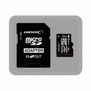 HIDISC microSDHCカード 32GB CLASS10 UHS-1対応 高速転送 Read70 SD変換アダプタ付き HDMCSDH32GCL10UIJP3(代引不可)