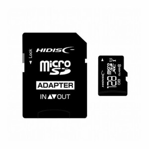 HIDISC microSDHCカード 128GB CLASS10 UHS-1対応 SD変換アダプタ付き HDMCSDX128GCL10UIJP3(代引不可)