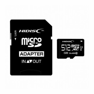 HIDISC microSDXCカード 512GB A2, V30, CLASS10 UHS-1 Speed Class3対応 SD変換アダプタ付き HDMCSDX512GCL10UIJP3(代引不可)【送料無料