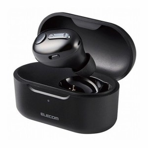 エレコム Bluetoothヘッドセット 片耳(左右対応) 小型 充電ケース付き MEMSマイク 通話可能 音量ボタン付き web会議 ブラック ケース着脱