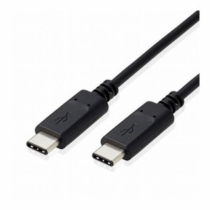 エレコム USBケーブル 2.0 タイプC USB-C PS5対応 PD対応 コントローラー充電 2m RoHS指令準拠(10物質) ブラック GM-U2CCC20BK(代引不可)