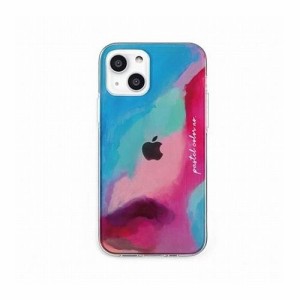 dparks ソフトクリアケース for iPhone 13 Pastel color PINKBLUE DS21166i13(代引不可)
