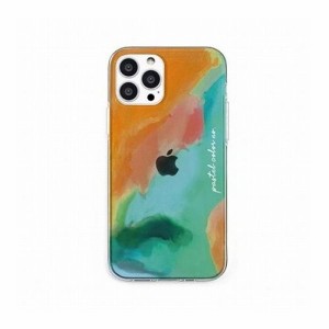 dparks ソフトクリアケース for iPhone 13 Pro Pastel color OrangeGreen DS21200i13P(代引不可)