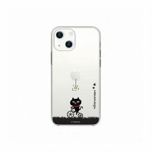 abbi FRIENDS ネコマンジュウソフトクリアケース for iPhone 13 mini サイクリング ABF21710i13MN(代引不可)