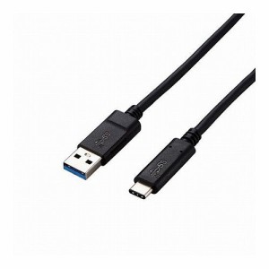 5個セットエレコム USB3.1ケーブル/Gen2/A-Cタイプ/認証品/3A出力/1.0m/ブラック USB3-AC10NBKX5(代引不可)【送料無料】