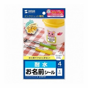 5個セット サンワサプライ インクジェット耐水お名前シールノーカット LB-NM1KTX5(代引不可)【送料無料】