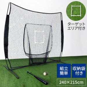 バッティングネット 折りたたみ 242×215cm 野球ネット 野球練習ネット ネット バッティングゲージ バッティング練習 屋内 少年野球 投球