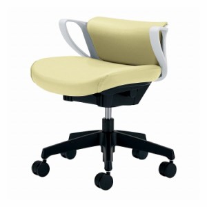 オフィスチェア ピコラ ミニバック エコPVCレザー張 CR-G534E1VZL1-W ペールライム 椅子 リモートワーク 在宅 仕事 勉強 快適 おしゃれ 