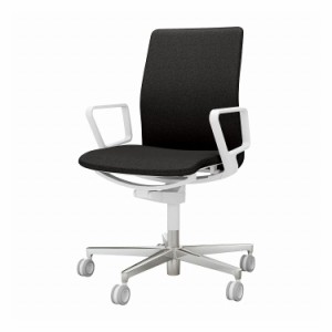 オフィスチェア ファブレ 肘付き C01-P151CU-WE6E63 ブラック 椅子 リモートワーク 在宅 仕事 勉強 パソコンチェア(代引不可)【送料無料