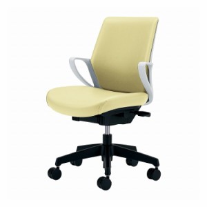 オフィスチェア ピコラ ローバック エコPVCレザー張 CR-G530E1VZL1-W ペールライム 椅子 リモートワーク 在宅 仕事 勉強 快適 おしゃれ 