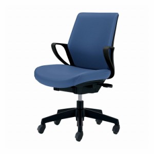 オフィスチェア ピコラ ローバック エコPVCレザー張 CR-G530E6VZ64-VN ミディアムマリン 椅子 リモートワーク 在宅 仕事 勉強 快適 おし