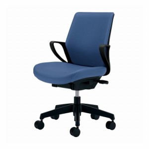 オフィスチェア ピコラ ローバック エコPVCレザー張 CR-G530E6VZ64-W ミディアムマリン 椅子 リモートワーク 在宅 仕事 勉強 快適 おしゃ