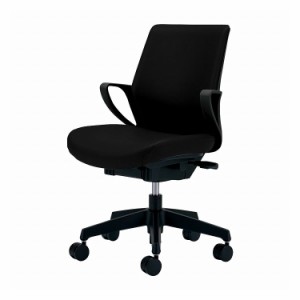オフィスチェア ピコラ ローバック エコPVCレザー張 CR-G530E6VZE6-W ブラック 椅子 リモートワーク 在宅 仕事 勉強 快適 おしゃれ パソ