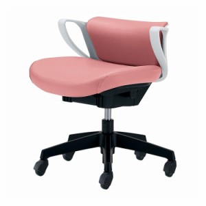 オフィスチェア ピコラ ミニバック エコPVCレザー張 CR-G534E1VZ92-VN ライトローズ 椅子 リモートワーク 在宅 仕事 勉強 快適 おしゃれ 