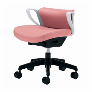 オフィスチェア ピコラ ミニバック エコPVCレザー張 CR-G534E1VZ92-W ライトローズ 椅子 リモートワーク 在宅 仕事 勉強 快適 おしゃれ 