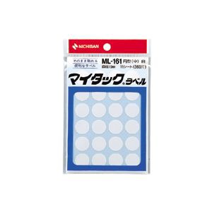 ニチバン マイタックカラーラベル 16mm径 白 1 パック ML-1615 文房具 オフィス 用品