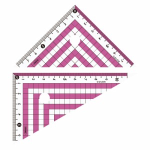 共栄プラスチック カラー三角定規 ピンク 1 セット CPK-120-P 文房具 オフィス 用品