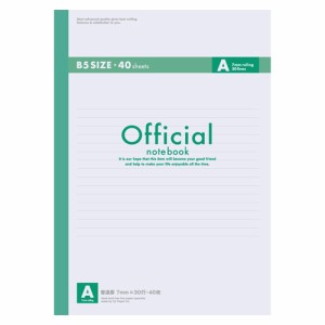 アピカ オフィシャルノートB5 A罫 40枚 1 冊 6A4F 文房具 オフィス 用品