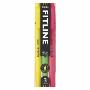 ぺんてる ＦＩＴＬＩＮＥ　蛍光ペン　３色セット SLW11-3 1個