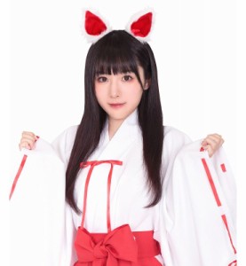 けもみみピン 白きつね コスプレ パーティーグッズ ネタ(代引不可)