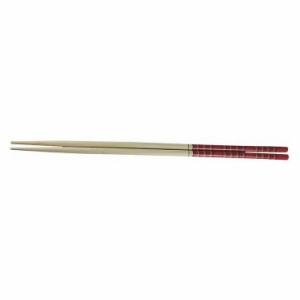 丸十 竹製菜箸39cm赤 604412