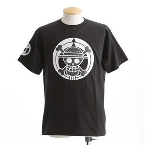 むかしむかし ワンピースコレクション 和柄半袖Tシャツ S-2450/家紋海賊旗 黒S（代引不可）